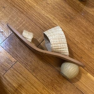 Lulus Wicker Ball Heel Sandal 6.5
